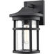 Namath 1 Light 11.25 inch Textured Black Outdoor Wall Sconce